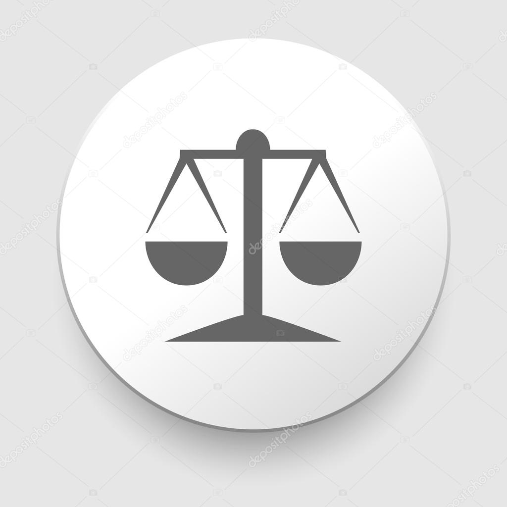 Vector icon of justice scales — Stock Vector © burntime555 52329665