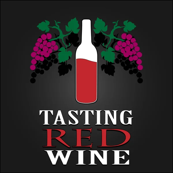 Tasting Red Wine poster. Vector illustration