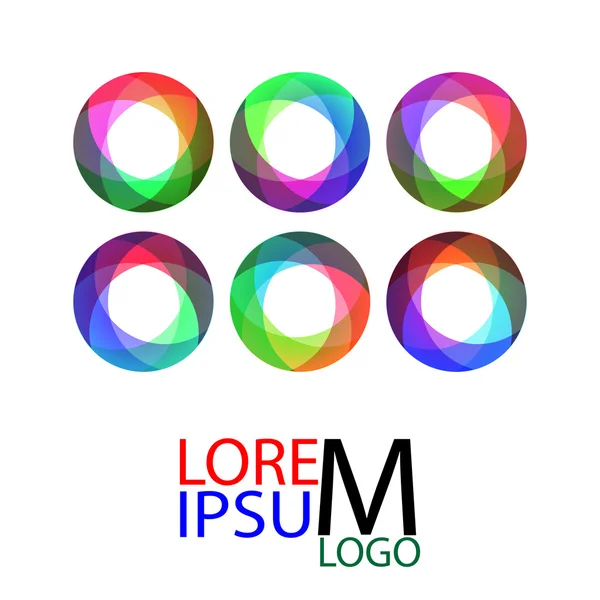 Conjunto de abstrato modelo de logotipo de loop infinito . — Vetor de Stock