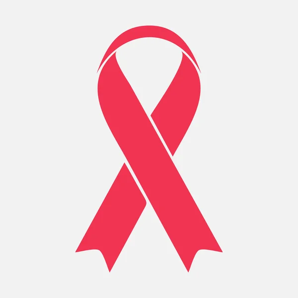 İzole kırmızı düz şerit AIDS sembol simge