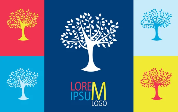 Modèle de logo arbre. Concept d'entreprise en croissance — Image vectorielle