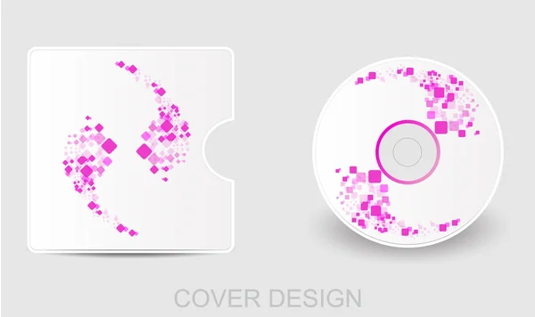 CD DVD Blu-ray copertina bianca modello di design — Vettoriale Stock