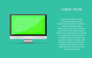 Gerçekçi boş bilgisayar monitör simgesini