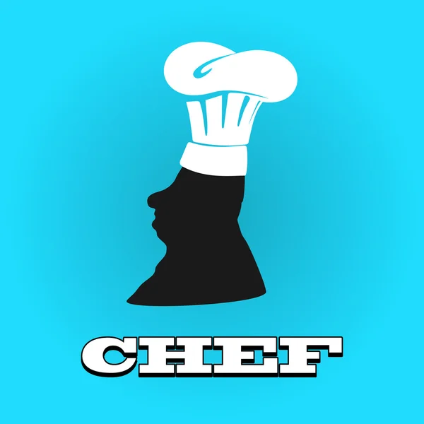 Düz siluet chef şapka. Vektör çizim simgesi
