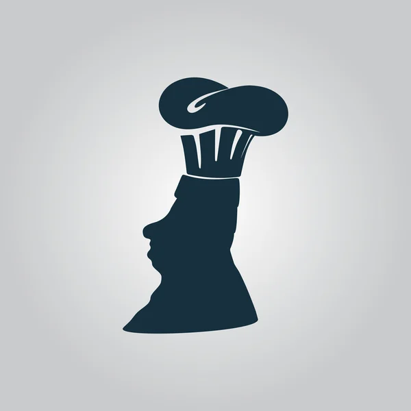 Silhouette de chef en chapeau — Image vectorielle