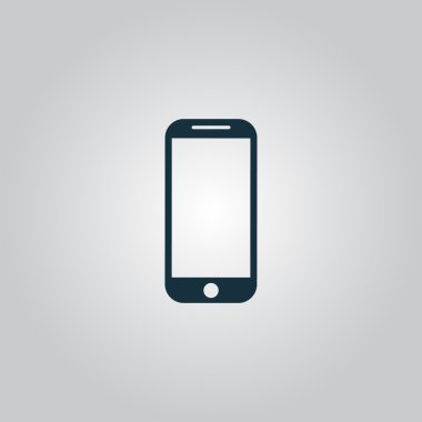 Cep telefonu işareti simgesi, vektör çizim.
