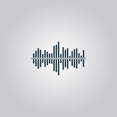 Ses dalgası Icon - vektör ekolayzır müzik öğe veya sembolü