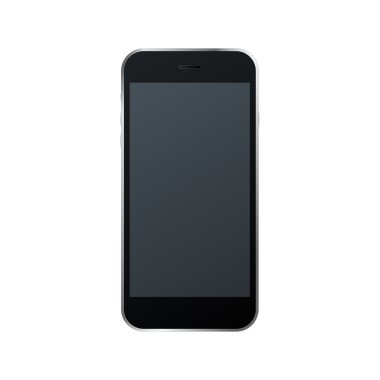 Siyah modern gerçekçi smartphone vektör çizim