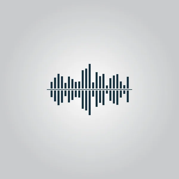 Ses dalgası Icon - vektör ekolayzır müzik öğe veya sembolü