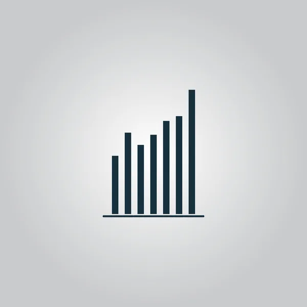 Grafico icona del segno grafico. Simbolo dello schema. Statistiche . — Vettoriale Stock