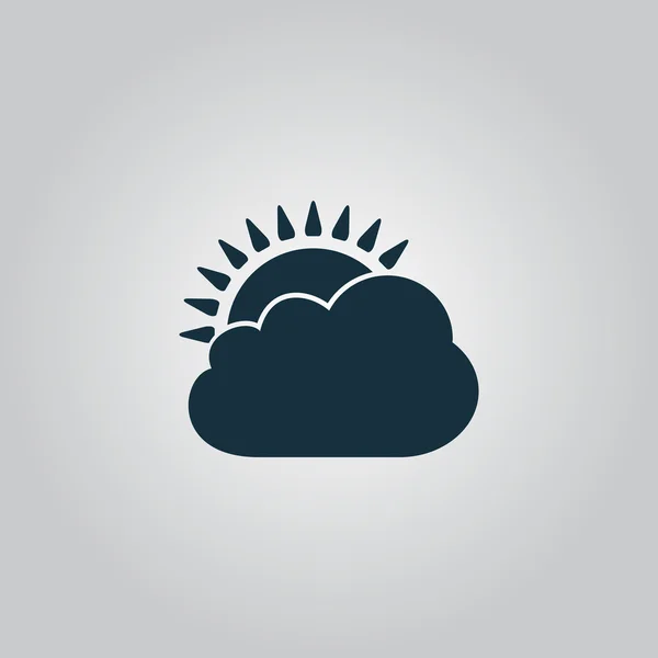 Icône nuage de soleil — Image vectorielle
