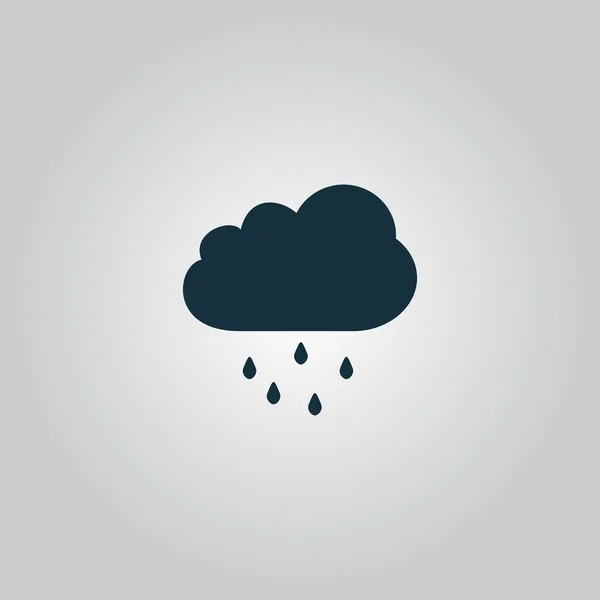 Nube con lluvia tiempo vector icono — Vector de stock