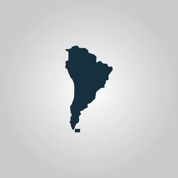 Černá Mapa Jižní Ameriky — Stockový vektor