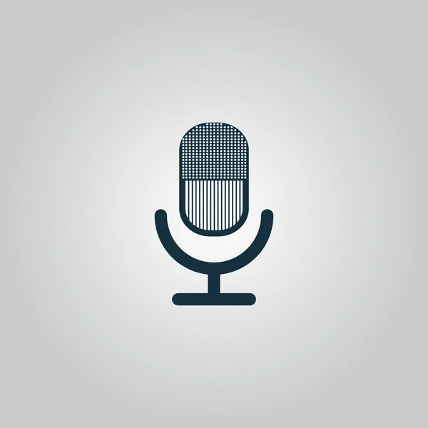 Retro Mikrofon Ikone — Stockvektor