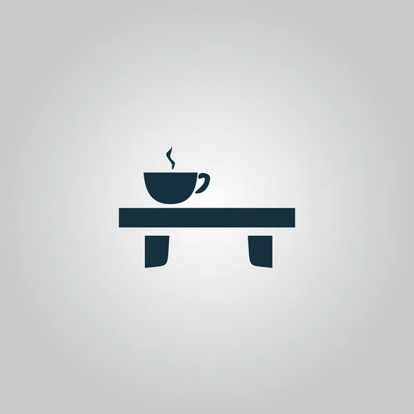 Cup on the table icon — Stock Vector
