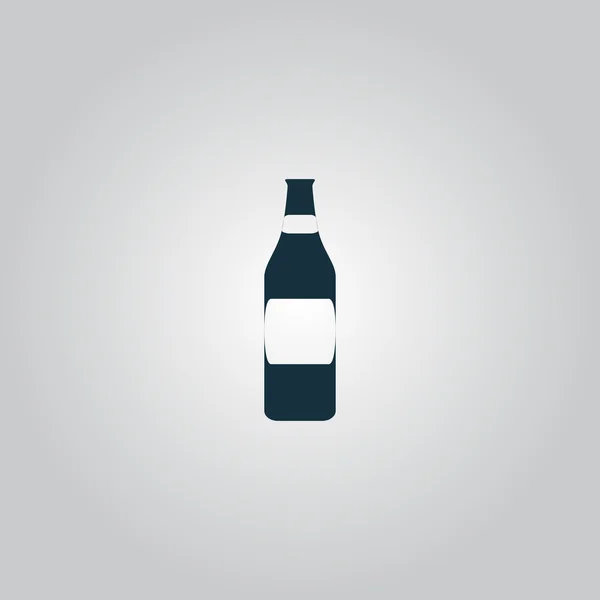 Flesje bier - vectorillustratie — Stockvector