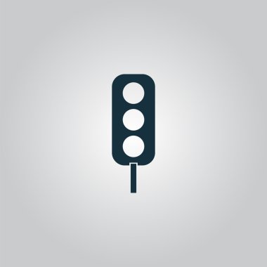 Trafik ışıkları simgesi, vektör çizimi.