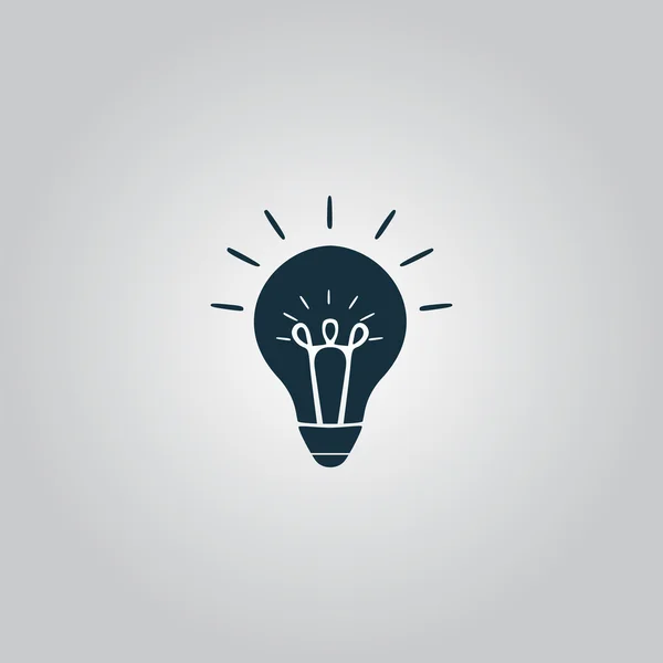 Light bulb vector icon — Stock Vector