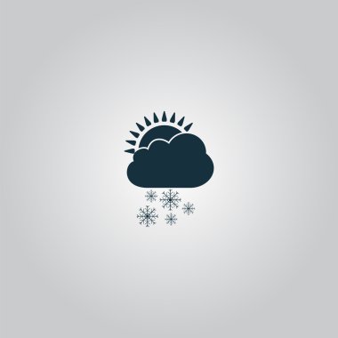 bulut kar güneş simgesi