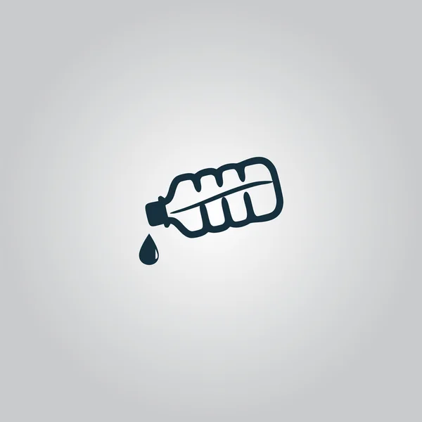 Botella de agua con icono de gota — Archivo Imágenes Vectoriales