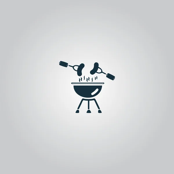 Barbecue ou barbecue Icône — Image vectorielle