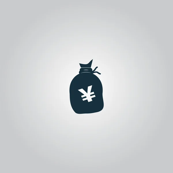 Money bag icon. Yen JPY — Stock Vector