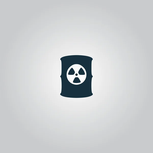 Container with radioactive waste vector icon — Stock Vector