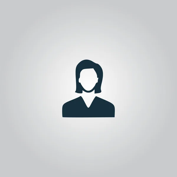 Ícone de imagem de perfil de mulher avatar — Vetor de Stock