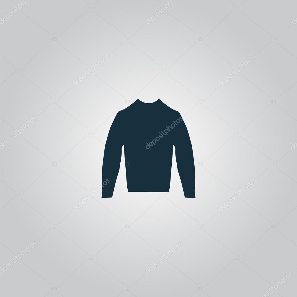 Clothing sweater Pictogram. Flat web icon or sign isolated on grey background. Collection modern trend concept design style vector illustration symbol