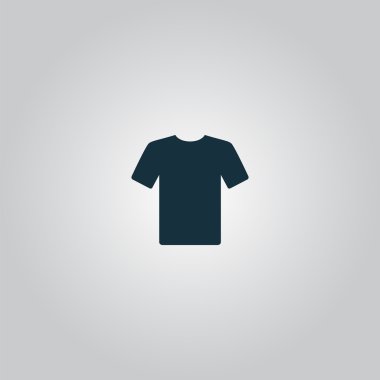Tshirt simgesi, vektör çizim. Düz tasarım