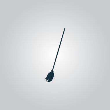 süpürge vektör simgesi.