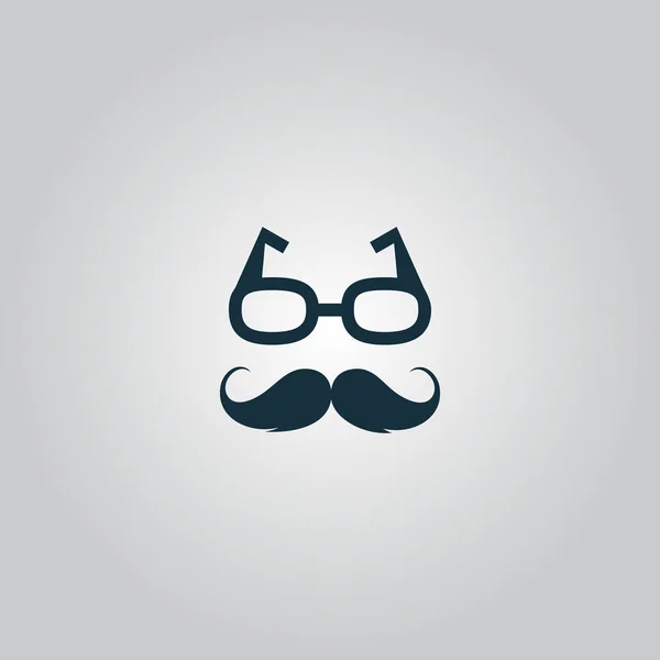 Nerd-Brille und Schnurrbart — Stockvektor