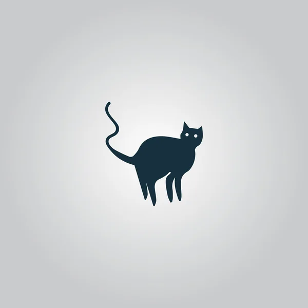 Zlá kočka silueta, vektor — Stockový vektor
