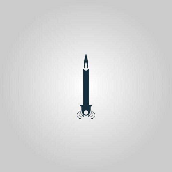 Silhouette candle icon