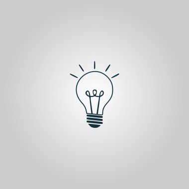 ışık lamba işareti simgesi. fikir sembolü.