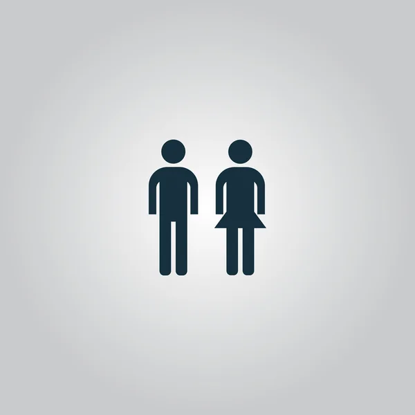 Man and woman icon — Stock Vector