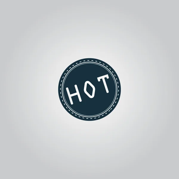 Icona a caldo, distintivo, etichetta o adesivo — Vettoriale Stock