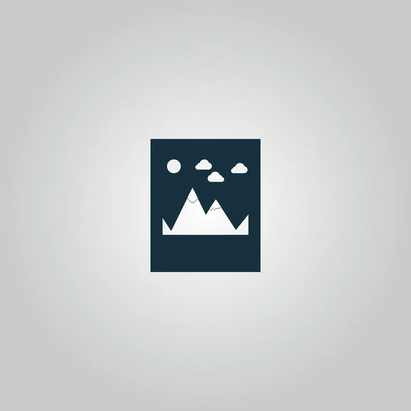 Icono de montaña vector ilustración — Vector de stock