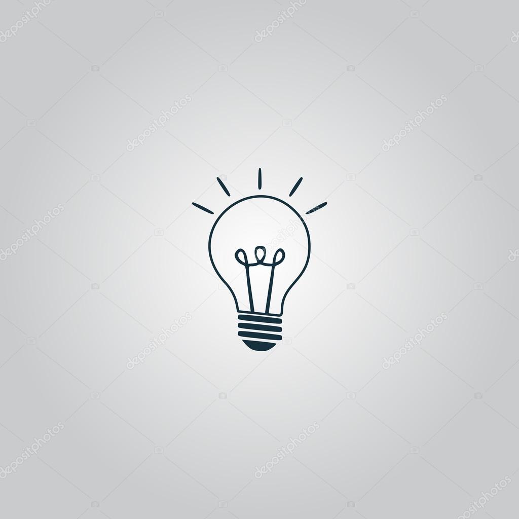 Light lamp sign icon. Idea symbol.