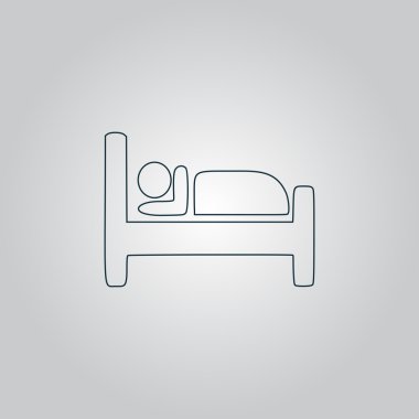 otel tek simge. vektör çizim.