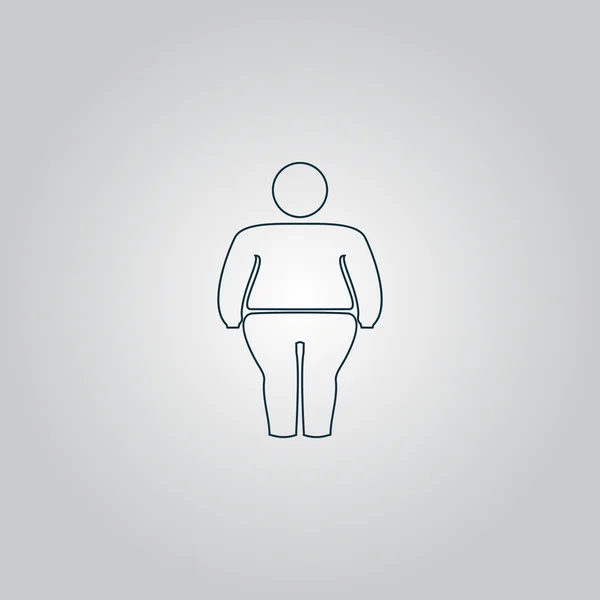 Overweight man symbol — Stock Vector