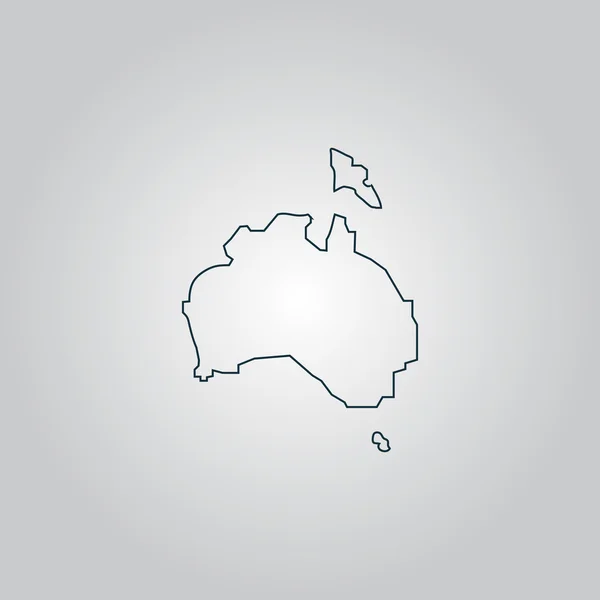 Hohe Vektorkarte - Australien — Stockvektor