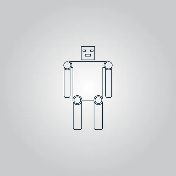 Lustiger Roboter — Stockvektor