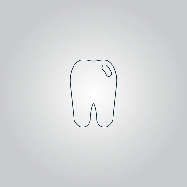 Піктограма зуба. плоский символ — стоковий вектор