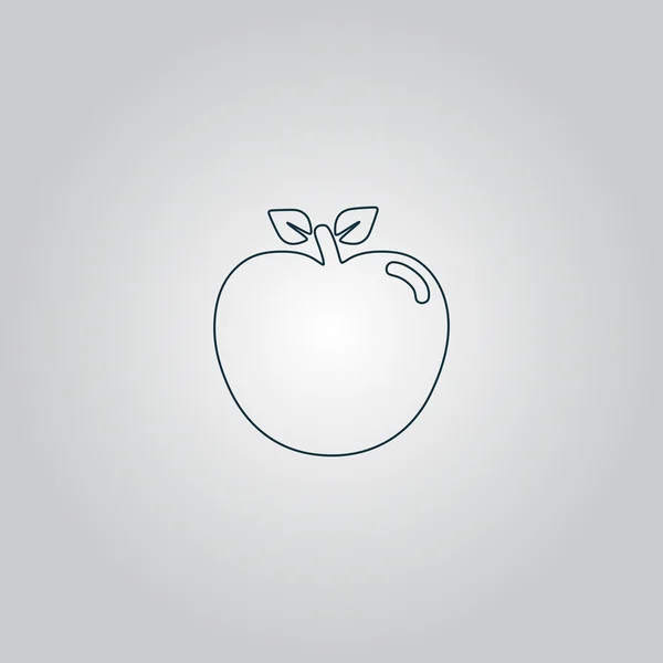 Manzana - icono de vector — Vector de stock