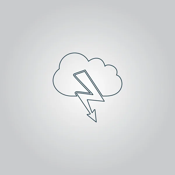 Cloud lightning icon — Stock Vector