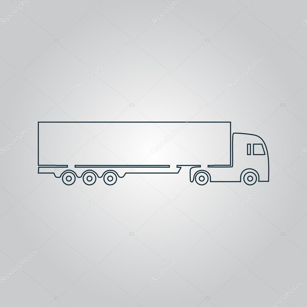 Vector detailed trucks silhouettes 