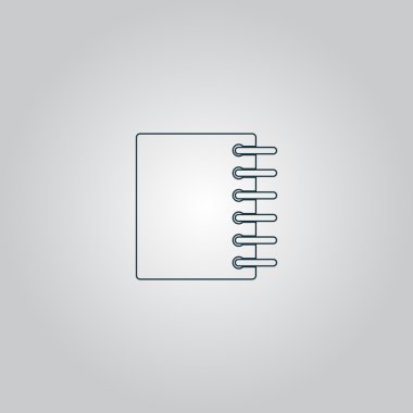 telli defter takvim not defteri - izole vektör simgesi