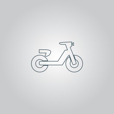 Scooter veya moped, vektör çizim
