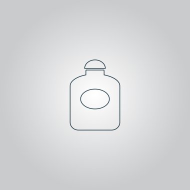 Retro parfüm şişesi düz 